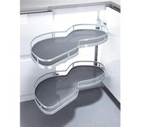 Carosello angolare da cucina con ripiano estraibile Sto, vassoi oscillanti per un facile accesso, design salvaspazio ideale per angoli della cucina aperti a sinistra, massimizza l'efficienza Sto