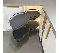 Carosello angolare da cucina resistente, cestino rotante per armadio e dispensa per un utilizzo efficiente dello spazio, massimizza le soluzioni di archiviazione degli angoli