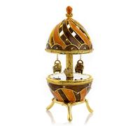 Carosello musicale Keren Kopal scatola portagioie fatta a mano decorata e cri...