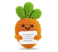 Carota all’uncinetto „Mi preoccupo per te“, regalo per persone care, fatto a mano, 11 * 6 * 6cm, peluche