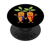 Carota Di Natale Con La Sua Ragazza Natale PopSockets PopGrip Adesivo