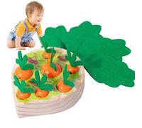 Carota Fine motorietà giocattolo carota, carota raccolta giocattoli educativi in legno per le capacità motorie per bambini piccoli, giocattoli creativi di classificazione di forme divertenti