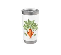 CAROTA Illustrazione Botanica Artwork Vegetale Bicchiere termico in acciaio inox doppia parete