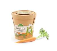 Carota in tazza di "Die Stadtgärtner", set per la coltivazione di carote in tazza, contiene tutto ciò di cui hai bisogno per la coltivazione, regalo di Pasqua per bambini, idea regalo per bambini