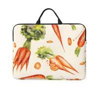 Carote disegnate a mano ad acquerello, Custodia per laptop da 14 pollici, borsa per notebook, custodia per laptop, valigetta con maniglia