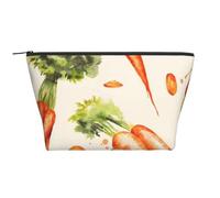 Carote disegnate a mano dell'acquerello, Borsa da toilette Borsa per trucco Borsa per cosmetici Borsa da toilette da viaggio portatile