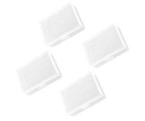 carotoe 4 scatole trasparenti per carte da gioco, contenitori per banche, affari, facili da usare