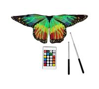 carotoe Accessorio a forma di ala di farfalla illuminata a LED per feste di danza del ventre, Halloween, Natale, festival, celebrazioni, Easy Wing