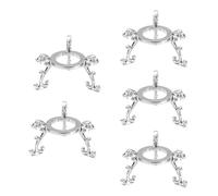 carotoe Base da collezione del metallo del banco di mostra del ferro antiruggine per gli oggetti decorativi Le palle di cristallo sculture le foto Base da collezione del metallo