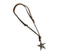carotoe Collana con stella a cinque punte femminile temperamento netto rosso clavicola catena coreana versione studente gioielli semplici