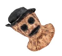 carotoe Costume di Halloween a testa intera effetto invecchiato in iuta | Cucito, aperture per la bocca degli occhi, abbigliamento da palco per feste