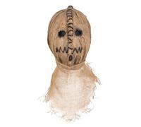 carotoe Costume di Halloween a testa intera effetto invecchiato in iuta | Cucito, aperture per la bocca degli occhi, abbigliamento da palco per feste