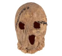 carotoe Costume di Halloween a testa intera effetto invecchiato in iuta | Cucito, aperture per la bocca degli occhi, abbigliamento da palco per feste