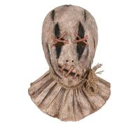 carotoe Costume di Halloween a testa intera effetto invecchiato in iuta | Cucito, aperture per la bocca degli occhi, abbigliamento da palco per feste