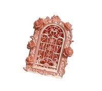 carotoe Decorazione intagliata con cornice di rose in miniatura per mobili in miniatura per casa delle bambole 1: 12 e scena in miniatura, accessori per la casa delle bambole