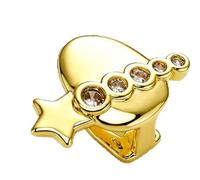 carotoe Robusto gioiello placcato oro a forma di stella, accessorio per dente singolo, per un look unico e accattivante, alla moda, One Size, come descritto, come descritto