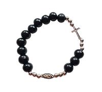 carotoe Rosario religioso cattolico croce rosario catena stretch bracciali preghiera donne uomini gioielli croce, One Size, come descritto, come descritto