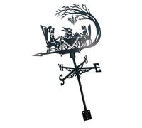 carotoe Segnavento a forma di gallo in metallo Direzione Luce Yard Casale Tetto Mount Decor banderuola