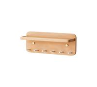 carotoe Supporto alla moda con 6 ganci in ottone e bacheca in legno per pianificare la posta, da