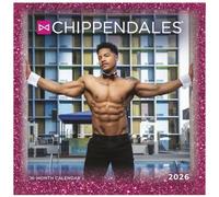 Carousel Calendars, Chippendales - Mini calendario da parete 2026, 30,5 x 17,8 cm, 16 mesi con rilegatura pinzata