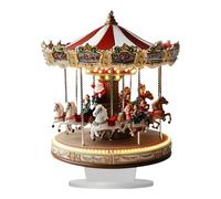 Carousel Christmas Decor - Festive Acrylic Tabletop Ornament | Stylish 2D Pendant for Seasonal Party, Holiday Bedroom Decoration, Winter Festival Interior Accent, Elegant Dining Hallway Home Accessory
