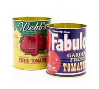 Carousel Home Set di 2 barattoli decorativi per alimenti, replica di 2 barattoli di latta per alimenti, in metallo, stile vintage