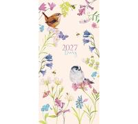 Carousel Worldwide, diario alla moda 2027, sottile, motivo: uccelli e fiori
