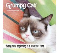 Carousel Worldwide Grumpy Cat, mini calendario da parete 2027, calendario da 16 mesi, illustrazioni iconiche e umoristiche, mini calendario mensile da parete, 17,8 x 17,8 cm, regalo