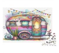 Carovana colorata Puzzles 1000 Pezzi Carta riciclata per adulti Puzzle per adulti Impossibile difficile stimolante Gioco educativo Ottima idea regalo per la decompressione 52x38cm/1000pcs