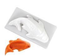 Carp Cake Mold - PP Material, 3D Koi Fish, Chocolate Mold | Reusable, Rice Cake Molds, White Color For Chocolate, Candy, Fondant, Jelly, Rice Cakes, Mooncake, Dessert