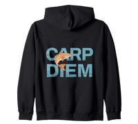 Carp Diem - Divertente umorismo di papà che pesca Felpa con Cappuccio