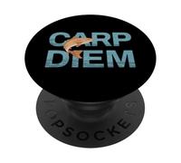 Carp Diem - Divertente umorismo di papà che pesca PopSockets PopGrip Adesivo