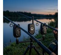 Carp Fishing Alarm Set 6-Level Sensitivity Volume(1+4 alarm) | Stainless steel roller, ABS housing, weather resistant, per durable build, coastal use