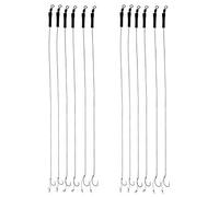 Carp Fishing Hair Rigs Kit Anti-knot Stainless Steel Barbless Carp Fishing Tackle 12PCS.