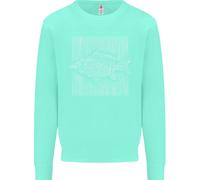 Carp Lines Fishing Fisherman Fish Angling Uomo Sweatshirt Jumper
