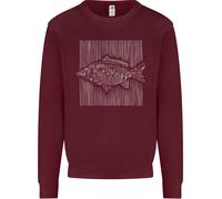 Carp Lines Fishing Fisherman Fish Angling Uomo Sweatshirt Jumper