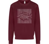 Carp Lines Fishing Fisherman Fish Angling Uomo Sweatshirt Jumper