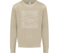 Carp Lines Fishing Fisherman Fish Angling Uomo Sweatshirt Jumper