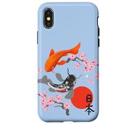 Carpa Koï Giapponese Sakura Nishikigoi Fior di Ciliegio Custodia per iPhone X/XS