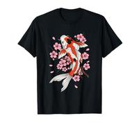 Carpa Koi Kawaii Ciliegio in Fiori Sakura Giappone Tradizione Maglietta