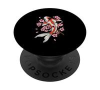 Carpa Koi Kawaii Ciliegio In Fiori Sakura Giappone Tradizione PopSockets PopGrip Adesivo