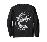 Carpa Koi Line Art Acquariofilo Maglia a Manica