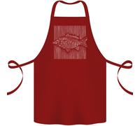 Carpa Linee Pesca Pescatore con la Lenza Cotone Grembiule 100% Biologico