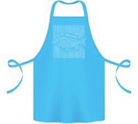 Carpa Linee Pesca Pescatore con la Lenza Cotone Grembiule 100% Biologico