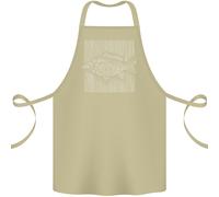 Carpa Linee Pesca Pescatore con la Lenza Cotone Grembiule 100% Biologico