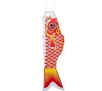 Carpa Manica A Vento Koi Nobori Stile Giapponese Colorato Vento Calzino Koinobori Pesce Anime Carpa L'aquilone Bandiere Bandiera Appeso Decorazione(Red,40cm)