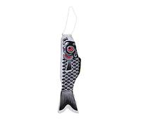 Carpa Manica A Vento Koi Nobori Stile Giapponese Colorato Vento Calzino Koinobori Pesce Anime Carpa L'aquilone Bandiere Bandiera Appeso Decorazione(Nero,100cm)