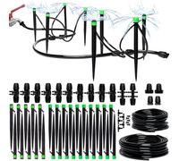 CARPATHEN Kit di irrigazione regolabile Premium per giardino, giardino, giardino, serra, sistema completo di irrigazione a goccia con emettitori a goccia, tubo da 1/4 e connettori