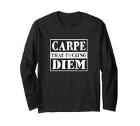 Carpe That F#cking Diem Citazione Motivazionale Ispirata Maglia a Manica