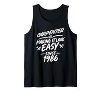 Carpenter 40° Anniversario di Compleanno, Perfetto Falegname Canotta